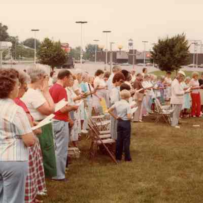 Out Door Service and Homecoming on July 18, 1982.