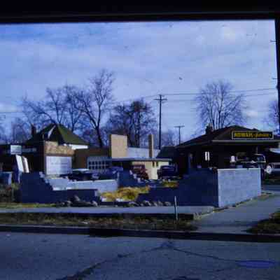 Slide. Dec. 1960. Nowak Gas station across monroe
