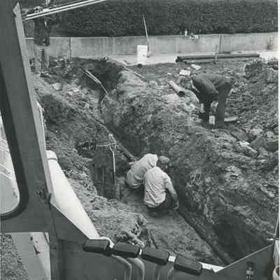 Second Street Bridge Construction on May 5, 1976. Al Cooper and Jim Law pictured.