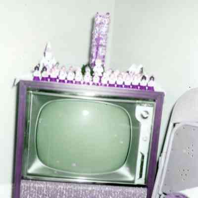 The "New" T.V at Martin House on Norris St. during Christmas in 1955.