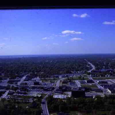 Aerial over Wayne road, looking South