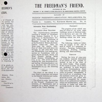 1905 Freedman's Friend (photocopy)