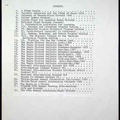 Nerissa Long Milton Negro History Compilation, 20th Century