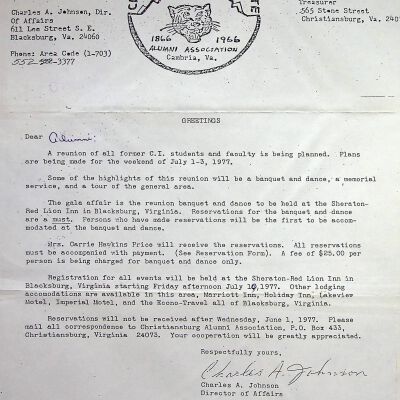 John F. Banks Correspondence: Charles A. Johnson June, 1977