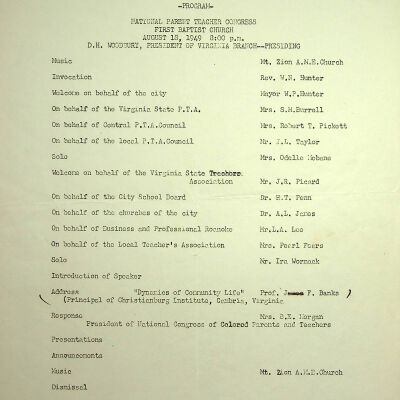 National Parent Teacher Congress Event Program 1949