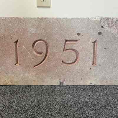 Scattergood Gym Cornerstone, 1954