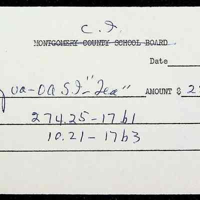 Board of Control Receipts, 1960s