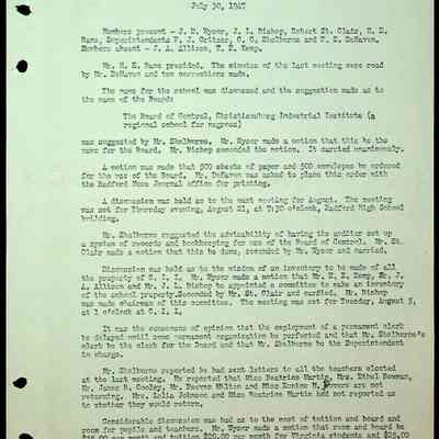 Christiansburg Institute Minutes, 1947-1951