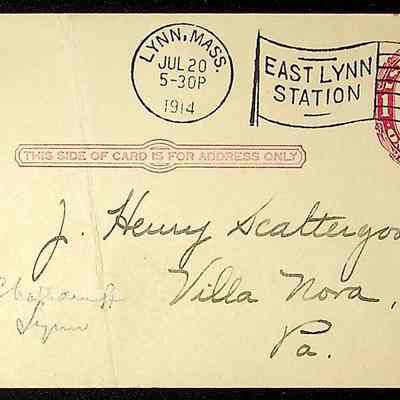 (2) postcards, written to FFA Secretary J. Henry Scattergood
