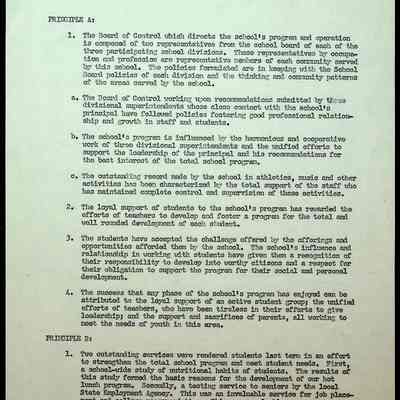 Christiansburg Institute Principles and Standards, circa 1950s