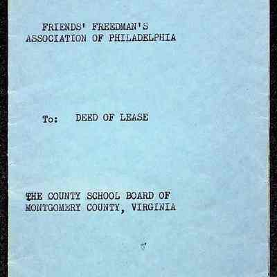 Christiansburg Industrial Institute Deed of Lease, 1946