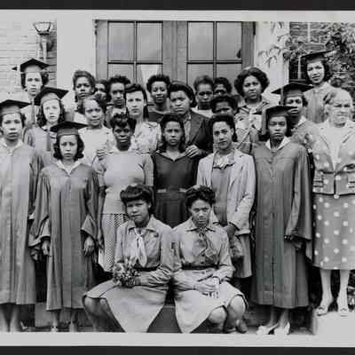 Photograph, Female Students with Anna Long, 1940