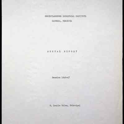 Christiansburg Industrial Institute Annual Report, 1946-1947