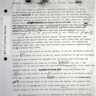"Christian Education", undated (photocopy)