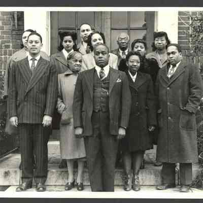 Photograph, ‘These Members of Faculty are Registered Voters’, 1945