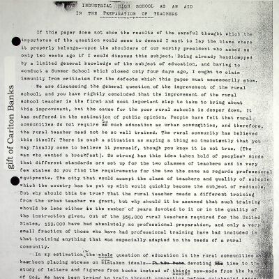 "Industrial High School", circa 1916 (photocopy)