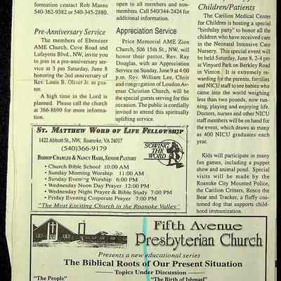 Fifth Avenue Presbyterian Church Newspaper Clippings
