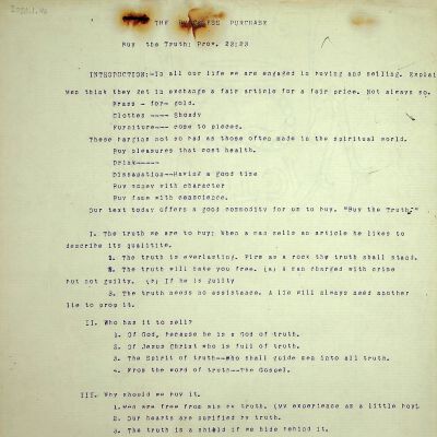 "The Priceless Purchase", undated