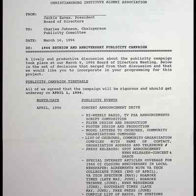 Christiansburg Institute Alumni Association Board Minutes, 1995-1997