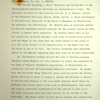 "Christiansburg, VA. Jan 1, Special", circa 1912
