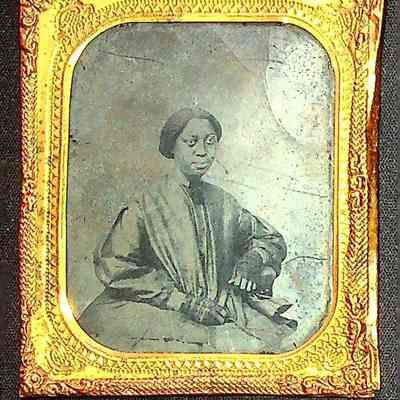 Unknown Woman in Small Metal Frame, undated