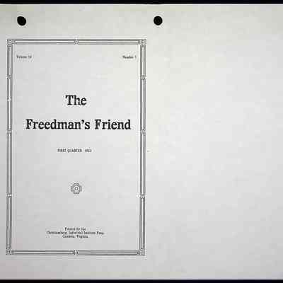 1922 Freedman's Friend (photocopy)