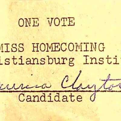 Miss Homecoming 1961 Christiansburg Institute