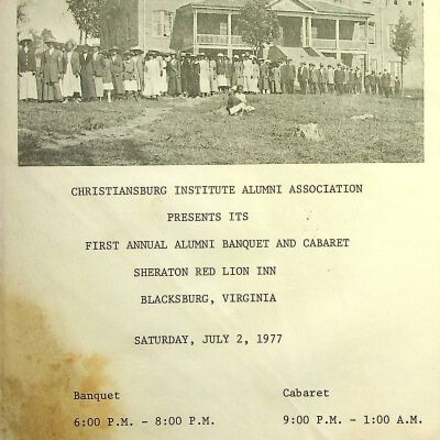 First Annual Alumni Banquet and Cabaret Program