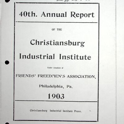 Annual Report of the Christiansburg Industrial Institute, 1903 (photocopy)