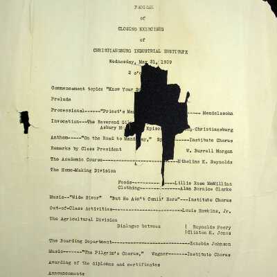 Program of Closing Exercises of Christiansburg Industrial Institute May 31st, 1939