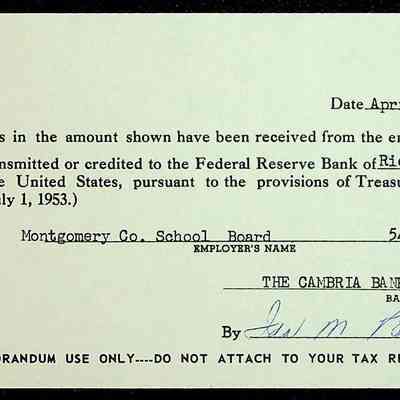 Tax Documents, 1961-1962