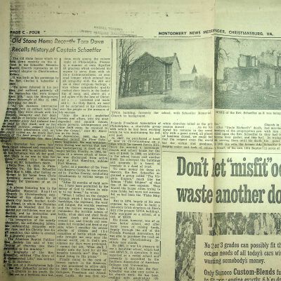 "Old Stone..." Montgomery News Messenger, March, 1959