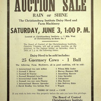 John F. Banks Receipts: Auction Sale Flyer