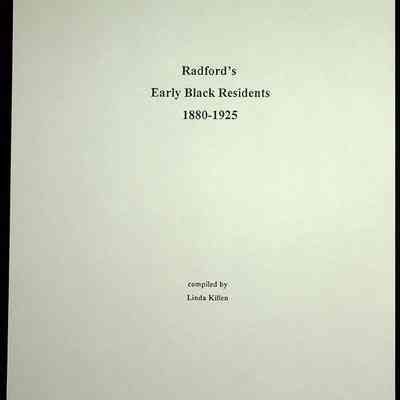 Folder 12: Radford's Early Black Residents