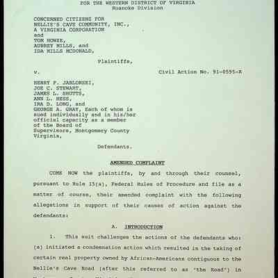 Amended Complaint December 6, 1991