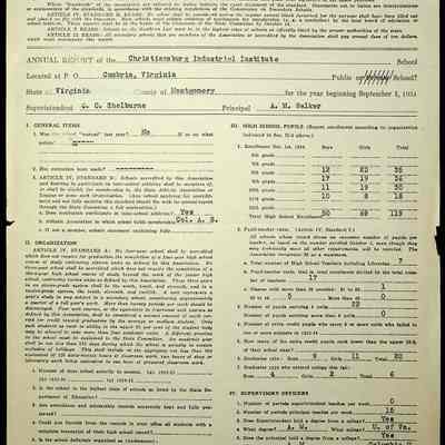 Reports The Southern Association of Colleges and Secondary Schools, 1934-1964 (Folder 2 of 2)
