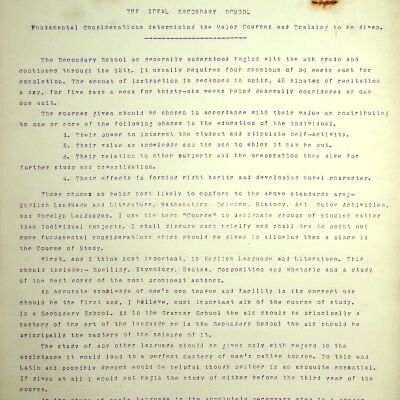 "Ideal Secondary School", undated