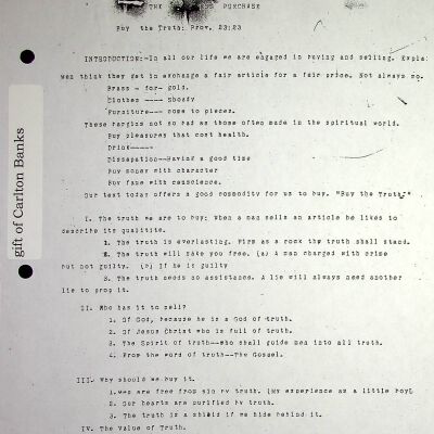 "The Priceless Purchase", undated (photocopy)
