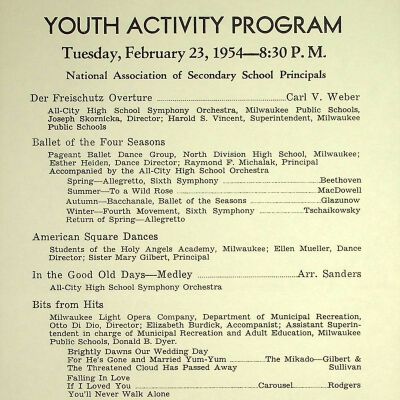 Youth Activity Program: National Association of Secondary School Principals 1954