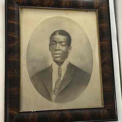 Unknown Man with Tie in Large Frame, undated