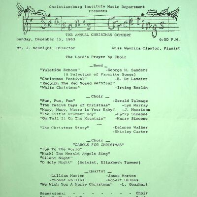 The Annual Christmas Concert 1963