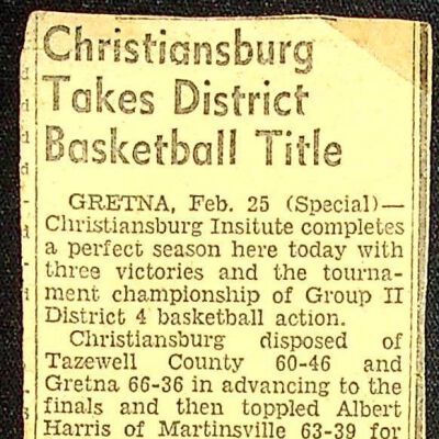 Tillman R. Sease Collection CI Sports Newspaper Clippings, undated