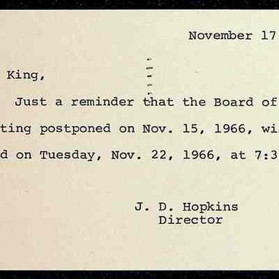 Evans L. King, Superintendent (Folder 2 of 2)