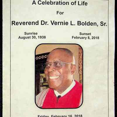 Rev. Dr. Vernie L. Bolden Sr.