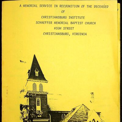Memorial Service CIAA Banquet Program, 1983
