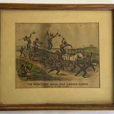 'The Darktown Hook And Ladder Corps.' Print, 1884.