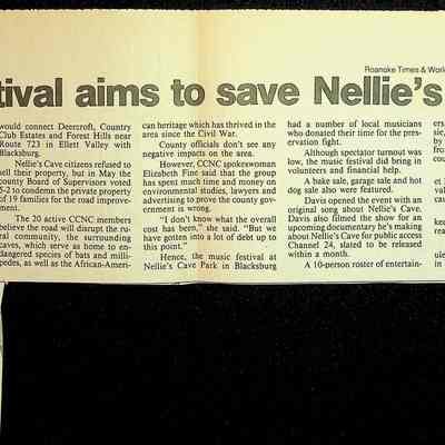 Nellies Cave First Annual Folk Festival, Sept, 1989