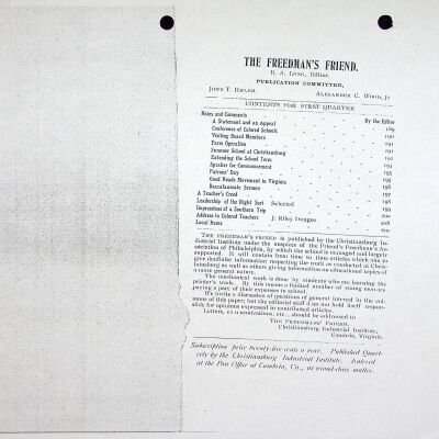 1909 Freedman's Friend (photocopy)