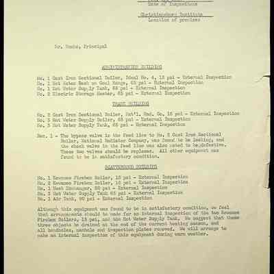 Board of Control Documents, 1900s