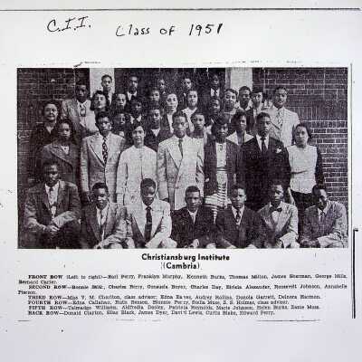 Christiansburg Institute Graduating Class of 1951